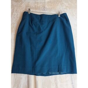 Worthington Teal Blue Knee Length Business Skirt Size 14